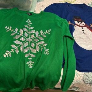 Snowflake and Snowman Sweaters!    Get both!